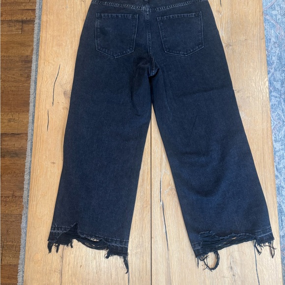 vervet wide leg distressed “olivia” crop jeans - Picture 4 of 7